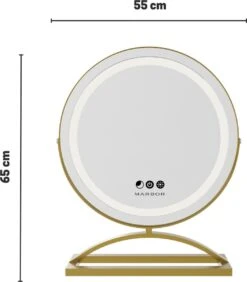 Marbor Make Up Spiegel Met LED Verlichting - Goud - Hollywood Mirror -Cosmetica Serie Winkel 1052x1200