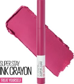 Maybelline SuperStay Ink Crayon Matte Lippenstift - 35 Treat Yourself - Roze -14 Gr -Cosmetica Serie Winkel 1058x1200