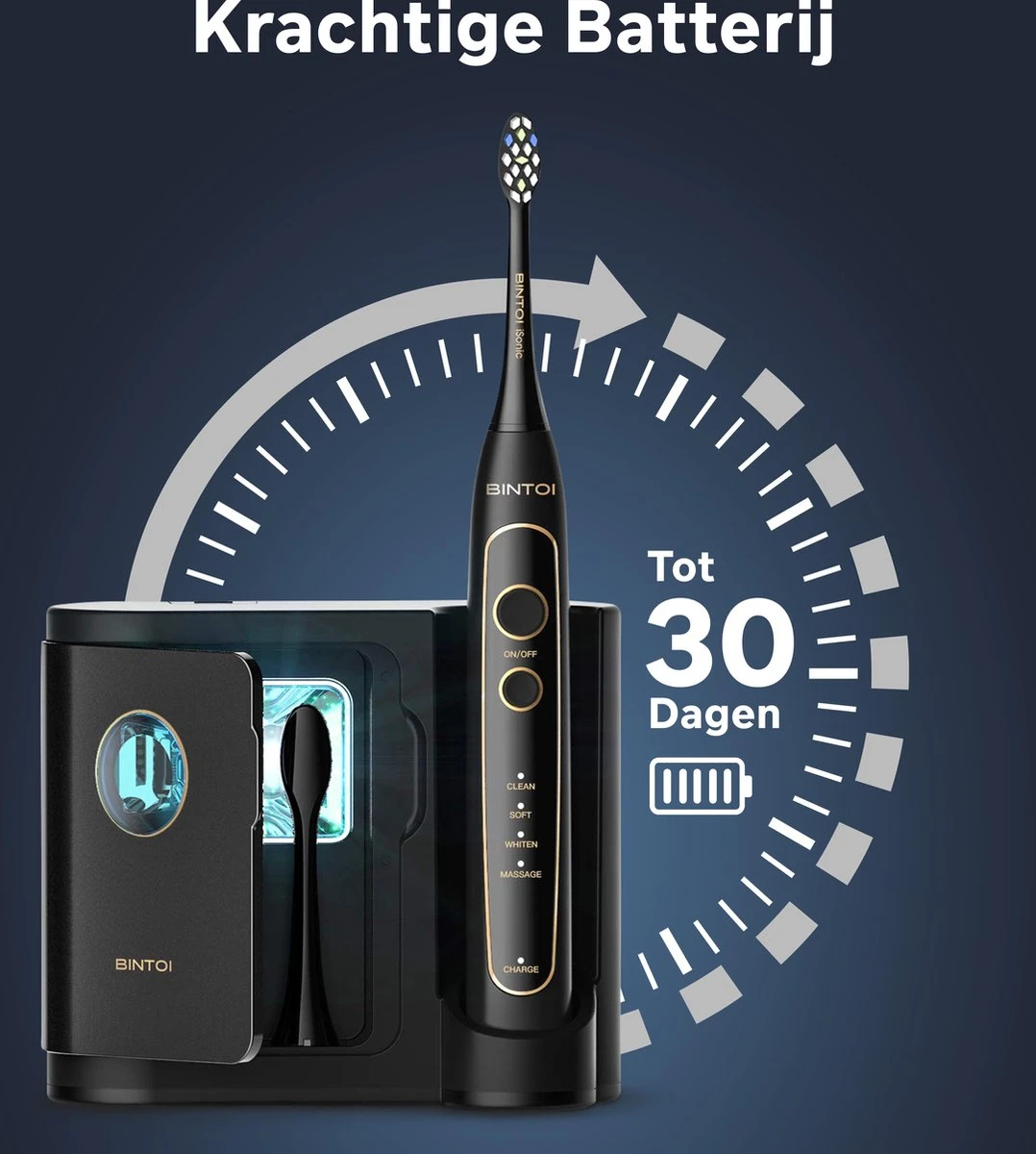 Bintoi® ISonic UV D600 - Elektrische Tandenborstel Met UV-Sterilisator 8 Bintoi® ISonic UV D600 - Elektrische Tandenborstel Met UV-Sterilisator - Afbeelding 6
