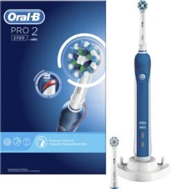 Oral B Oral-B Pro 2 2700 CrossAction - Elektrische Tandenborstel - Blauw, Wit -Cosmetica Serie Winkel 1089x1200 2
