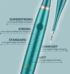 Merkloos Tandsteen Verwijderaar Elektrisch Dentect – Tandenborstel Opzetstukken - Tandarts Spiegel - 5 Standen - Groen -Cosmetica Serie Winkel 1131x1200 2