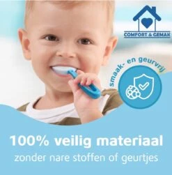 Tandenborstel Voor Kinderen - Eenvoudig, Hygiënisch En De Oplossing Voor Tandenpoetsen Bij Kinderen - BPA Vrij - BLAUW - 2 Tot 6 Jaar -Cosmetica Serie Winkel 1182x1200 3