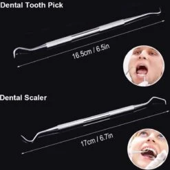 Compleet Tandarts Setje –4 Stuks Tandsteenhaakje – Tandartshaakje - Mondspiegel – Tandarts Gereedschap – Mondverzorging – Stainless Steel -Cosmetica Serie Winkel 1194x1200 5