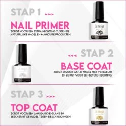 Luneya Gellak - Starterspakket - Primer - Base Coat - Top Coat - LED Lamp Gel Nagellak -Cosmetica Serie Winkel 1198x1200 7