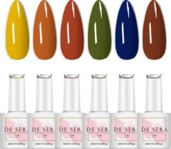 De Sera Gellak 6-delige Set - Gel Nagellak - Herfstkleuren - Herfst - 10ML - Born In Autumn