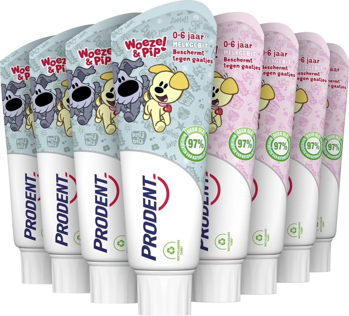 Prodent Kids 0-6 Jaar Woezel & Pip Tandpasta - 12 X 75 Ml - Voordeelverpakking 3 Prodent Kids 0-6 Jaar Woezel & Pip Tandpasta - 12 X 75 Ml - Voordeelverpakking