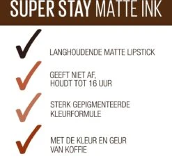 Maybelline SuperStay Matte Ink Lipstick - 260 Hazelnut Hypnotizer - Nude Lippenstift - 5 Ml -Cosmetica Serie Winkel 1200x1135 3