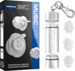 EarPeace Music PRO High Fidelity Festival Oordopjes - Gehoorbeschermende Oordopjes Voor Muzikanten, Festivals En Luide Evenementen - Gepatenteerde Ruisonderdrukkende Partyplug - Hoge Bescherming 20dB