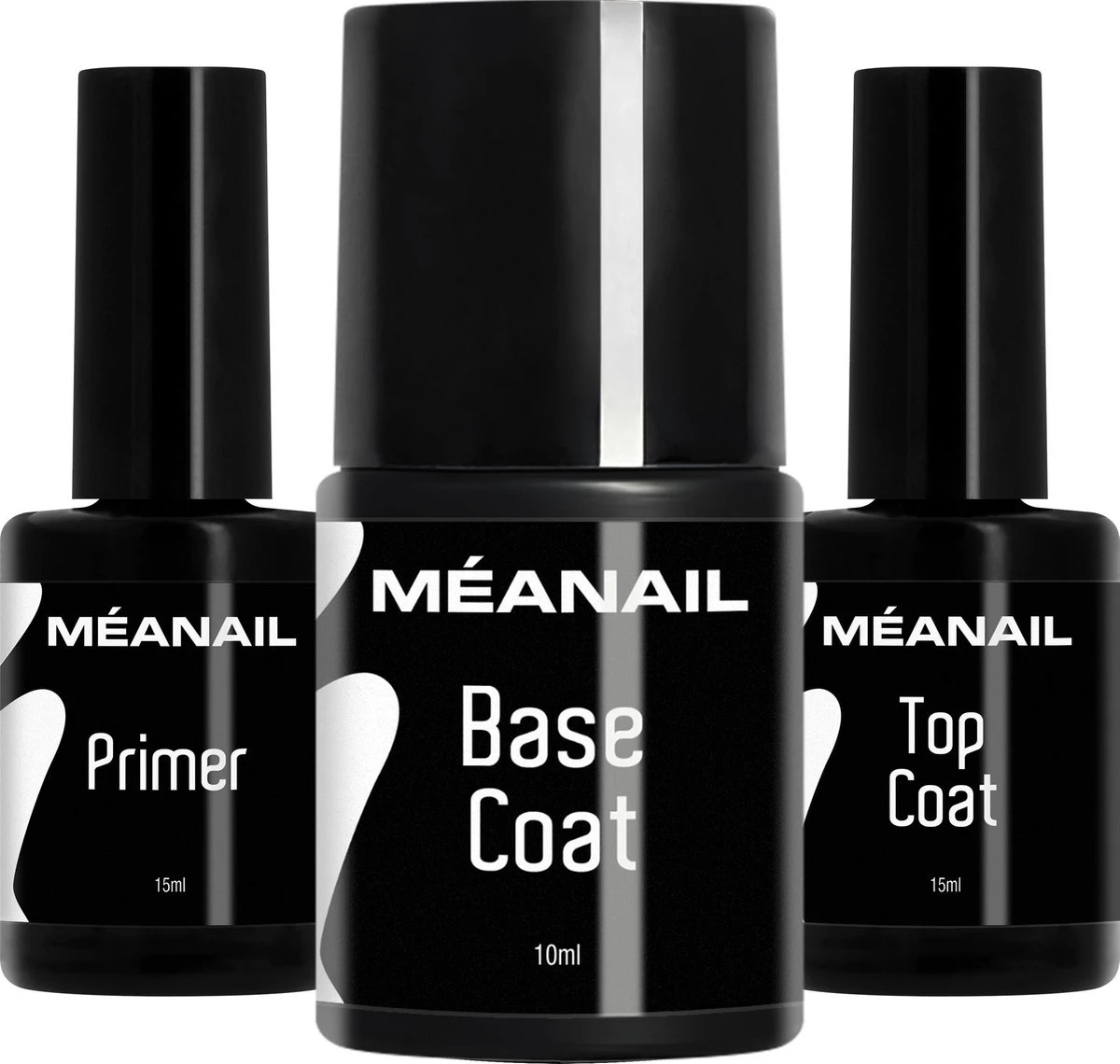 Méanail Gellak – Starterspakket - Primer 15ml - Base Coat 10ml - Top Coat 15ml - Voor Led Lamp - Gel Nagellak 3 Méanail Gellak – Starterspakket - Primer 15ml - Base Coat 10ml - Top Coat 15ml - Voor Led Lamp - Gel Nagellak