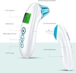 Bintoi® X100 - Digitale Oorthermometer - Infrarood Thermometer Voorhoofd - Temperatuurmeter - Koortsthermometer Voor Volwassenen En Baby's - Digitale Thermometer Lichaam - Instant Meting In 1 Seconde - Incl. Batterijen 15 Bintoi® X100 - Digitale Oorthermometer - Infrarood Thermometer Voorhoofd - Temperatuurmeter - Koortsthermometer Voor Volwassenen En Baby's - Digitale Thermometer Lichaam - Instant Meting In 1 Seconde - Incl. Batterijen -Cosmetica Serie Winkel 1200x1146 2