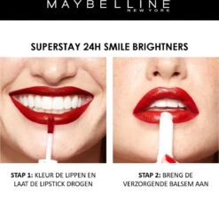Maybelline SuperStay 24H Smile Brighters Lippenstift - 860 Crisp Magenta - Roze - Langhoudend -Cosmetica Serie Winkel 1200x1150