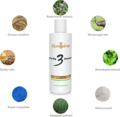 Lipogaine Big 3 Haargroei Shampoo-tegen Haaruitval- Anti Roos- Met 1% Ketoconazol En Biotine- 230 Ml -Cosmetica Serie Winkel 1200x1172 2