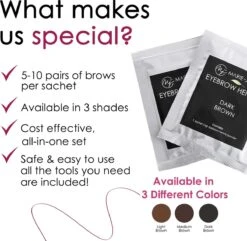 Marie-José & Co Henna Wenkbrauwverf Donkerbruin - Complete Henna Brows Kit - Tattoo Brow Set Voor 20 Paar Wenkbrauwen -Cosmetica Serie Winkel 1200x1172