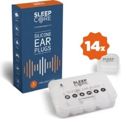 SleepCore® - 14x Slaap Oordopjes - Snurken - Siliconen Slaapoordoppen - Zwem Oordoppen - Slapen - Geluidsoverlast - Sound Plugs - Anti Snurk - Slaaphulp - Geluid Studeren Gehoorbescherming Earplugs Lawaai Waterdicht Hoge Demping Kneedbare Geluiddicht