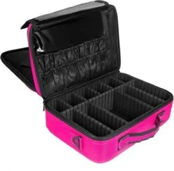 Cosmetica Koffer - Make-up Koffer Met Verstelbare Vakken - Visagie En Nagelstyliste Beauty Koffer - 40x30x14CM - Roze -Cosmetica Serie Winkel 1200x1180 1