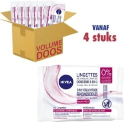 Nivea 3 In 1 Verzachtende Reinigingsdoekjes - Droge En Gevoelige Huid - Zonder Alcohol - 4 X 40 Stuks -Cosmetica Serie Winkel 1200x1184 2