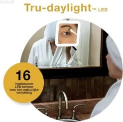 Melodii ML10X - Make Up Spiegel Met LED Verlichting - Scheerspiegel - 10x Vergroting - Met Tru-Daylight Verlichting - Voor Hem En Voor Haar -Cosmetica Serie Winkel 1200x1188