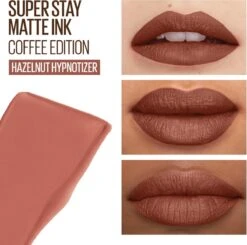 Maybelline SuperStay Matte Ink Lipstick - 260 Hazelnut Hypnotizer - Nude Lippenstift - 5 Ml -Cosmetica Serie Winkel 1200x1192 2
