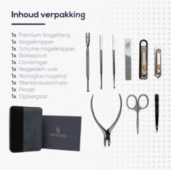 Skeraxo 8-delige Luxe Verschillende Tools - Professioneel Manicure Set & Pedicureset Met Nagelvijl & Nageltang – Behandeling Nagels En Huid -Cosmetica Serie Winkel 1200x1197 8