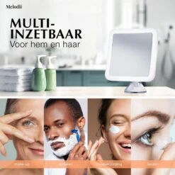 Melodii ML10X - Make Up Spiegel Met LED Verlichting - Scheerspiegel - 10x Vergroting - Met Tru-Daylight Verlichting - Voor Hem En Voor Haar -Cosmetica Serie Winkel 1200x1200 16