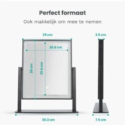 Mirlux Hollywood Spiegel Met Verlichting - Make Up - Visagie - Dimbaar LED Lampen Licht - Zwart -Cosmetica Serie Winkel 1200x1200 200