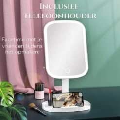 HighHome - Make Up Spiegel Met Led Verlichting - Inclusief 10x Spiegel - 3 Warmtes - 360 °C Draaibaar -Cosmetica Serie Winkel 1200x1200 4