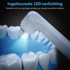 DEN-T® PRO P350 Elektrische Tandenpolijster - Wit - 5 Standen - 5 Opzetstukken - Polijstmachine - Polijstset - Tanden Polijsten - -Cosmetica Serie Winkel 1200x1200 421