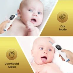 MostEssential Premium Koortsthermometer - Infrarood Thermometer - Thermometer Voorhoofd - Oorthermometer - Contactloos - Koortsthermometer Voor Volwassenen, Kinderen En Baby's - 20F -Cosmetica Serie Winkel 1200x1200 529
