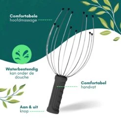 Sensage Hoofdmassage Spin | Anti Stress Massage Apparaat | Ontspanning | Elektrische Hoofdmassage | 5 Modes | USB Oplaadbaar | Zwart | Massage Spin -Cosmetica Serie Winkel 1200x1200 594