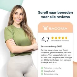 Sacoma Slimme Weegschaal - 13x Lichaamsanalyse - Vetpercentage - Personenweegschaal Met App - Digitaal -Cosmetica Serie Winkel 1200x1200 603