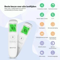 Bintoi® XE200 - Thermometer - Temperatuurmeter - Koortsthermometer -Cosmetica Serie Winkel 1200x1200 613