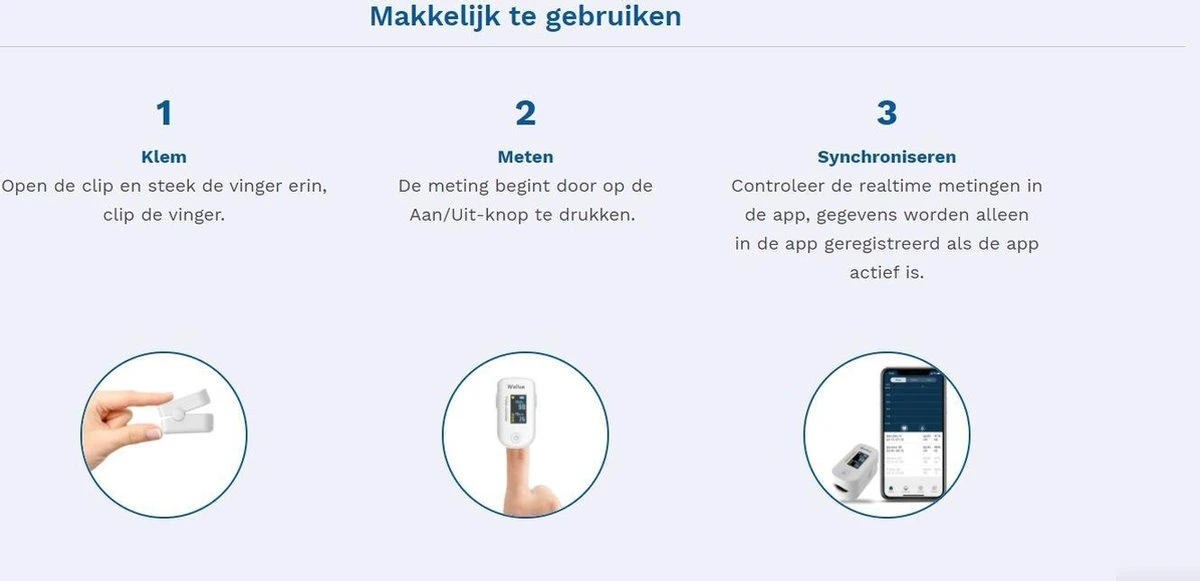 ICare Wellue Saturatiemeter Met Bluetooth & VIHEALTH-app - Hartslagmeter - Oximeter - Zuurstofmeter - Saturatiemeters - Zuurstofmeter Vinger - Pulse Oximeter 4 ICare Wellue Saturatiemeter Met Bluetooth & VIHEALTH-app - Hartslagmeter - Oximeter - Zuurstofmeter - Saturatiemeters - Zuurstofmeter Vinger - Pulse Oximeter - Afbeelding 2