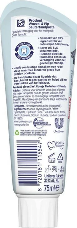 Prodent Kids 0-6 Jaar Woezel & Pip Tandpasta - 12 X 75 Ml - Voordeelverpakking 19 Prodent Kids 0-6 Jaar Woezel & Pip Tandpasta - 12 X 75 Ml - Voordeelverpakking -Cosmetica Serie Winkel 406x1200 1