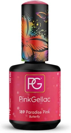 Pink Gellac - Paradise Pink - Gellak - Vegan - Roze - Glanzend - 15ml -Cosmetica Serie Winkel 645x1200