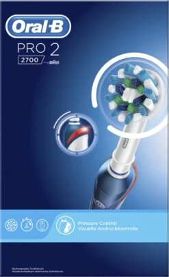 Oral B Oral-B Pro 2 2700 CrossAction - Elektrische Tandenborstel - Blauw, Wit -Cosmetica Serie Winkel 734x1200 1