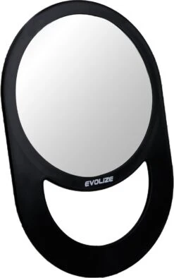 Evolize Onbreekbare Spiegel Met Handvat - Ø 16,5 Cm - Ophangbaar - Rond - Handspiegel - Kappersspiegel - Reisspiegel - Make Up - Afmeting: 28 X 19 Cm - Zwart -Cosmetica Serie Winkel 753x1200