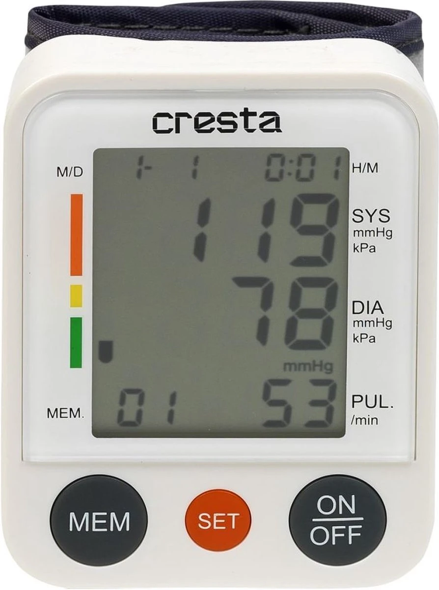 Cresta Care BPM220 Digitale Pols Bloeddrukmeter Met Who Indicatie En Weergave Van De Hartslag 12 Cresta Care BPM220 Digitale Pols Bloeddrukmeter Met Who Indicatie En Weergave Van De Hartslag - Afbeelding 10