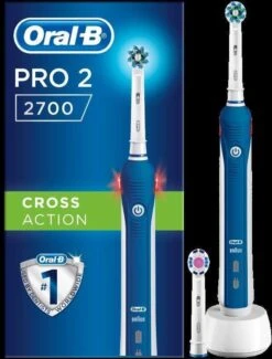 Oral B Oral-B Pro 2 2700 CrossAction - Elektrische Tandenborstel - Blauw, Wit -Cosmetica Serie Winkel 911x1200 2
