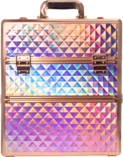 Koffer Groot Holo/Golden Rose XXL Met Opbergvakken -Cosmetica Serie Winkel 942x1200