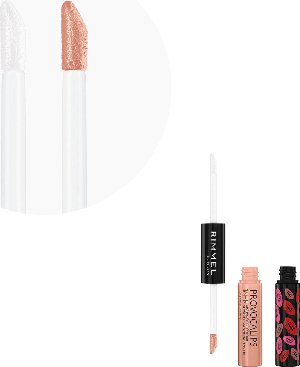 Rimmel London Provocalips Kiss Proof 16 Hr Liquid Lip - 700 Skinny Dipping - 7 Ml - Nude 5 Rimmel London Provocalips Kiss Proof 16 Hr Liquid Lip - 700 Skinny Dipping - 7 Ml - Nude - Afbeelding 3