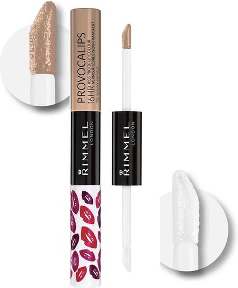 Rimmel London Provocalips Kiss Proof 16 Hr Liquid Lip - 700 Skinny Dipping - 7 Ml - Nude 14 Rimmel London Provocalips Kiss Proof 16 Hr Liquid Lip - 700 Skinny Dipping - 7 Ml - Nude - Afbeelding 12