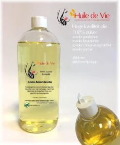 Huile De Vie Amandelolie, 1000ml. Zuivere Olie Neutraal Zonder Toevoegingen